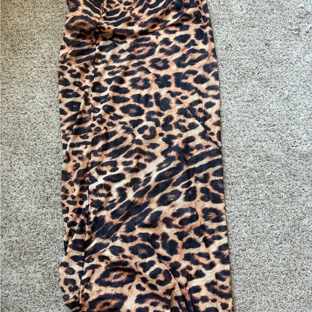 Leopard Print Maxi Skirt
